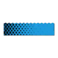 Wave Edge - Halftone Black on Baby Blue