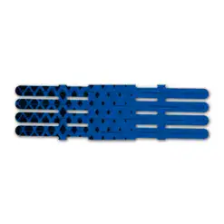 4 Fletch Vortex - Halftone Black on Blue