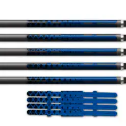 Alternative view of 4 Fletch Vortex - Halftone Black on Blue