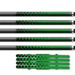 Alternative view of 4 Fletch Vortex - Halftone Black on Green