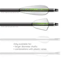Alternative view of 4 Fletch Vortex - Halftone Black on Lime Green