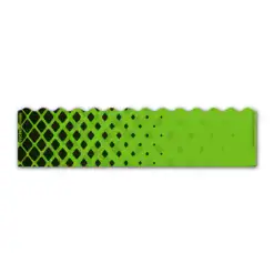 Wave Edge - Halftone Black on Lime Green