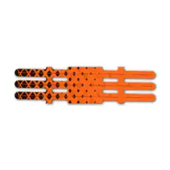 Vortex - Halftone Black on Orange