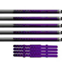 Alternative view of 4 Fletch Vortex - Halftone Black on Purple
