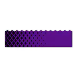 Wave Edge - Halftone Black on Purple