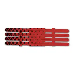 4 Fletch Vortex - Halftone Black on Red