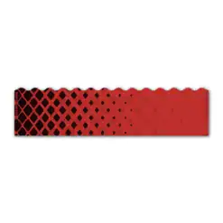 Wave Edge - Halftone Black on Red
