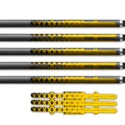 Alternative view of Vortex - Halftone Black on Yellow