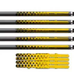 Alternative view of 4 Fletch Vortex - Halftone Black on Yellow