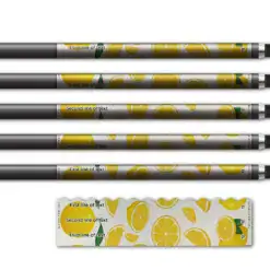Lemon Fruit Retro Reflective Wrap Wave Edge
