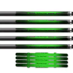 Alternative view of 4 Fletch Vortex - Gradient Black on Fluor Green