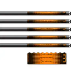 Alternative view of Shorty - Gradient Black on Fluor Orange