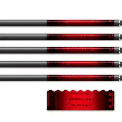 Alternative view of Shorty - Gradient Black on Fluor Red