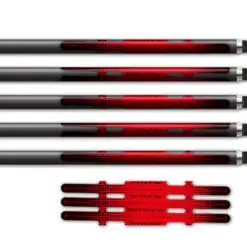 Alternative view of Vortex - Gradient Black on Fluor Red