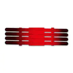 4 Fletch Vortex - Gradient Black on Fluor Red