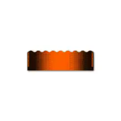 Shorty - Gradient Black on Fluor redorange