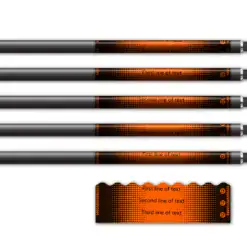 Alternative view of Shorty - Gradient Black on Fluor redorange