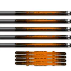 Alternative view of 4 Fletch Vortex - Gradient Black on Retro-Reflective Orange