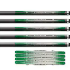 Alternative view of 4 Fletch Vortex - Gradient Green on Retro-Reflective White