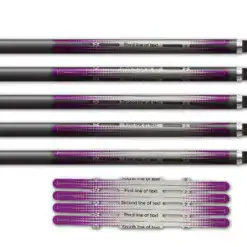 Alternative view of 4 Fletch Vortex - Gradient Purple on Retro-Reflective White