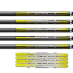 Alternative view of 4 Fletch Vortex - Gradient Yellow on Retro-Reflective White