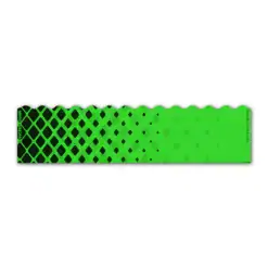 Halftone Black on Green Wave Edge