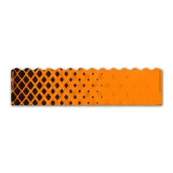 Halftone Black on Orange Wave Edge
