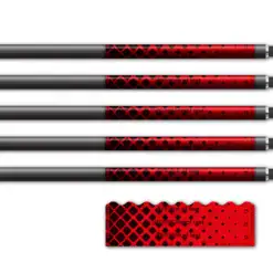Shorty - Halftone Black on Fluor Red
