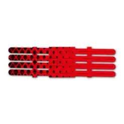 4 Fletch Vortex - Halftone Black on Fluor Red