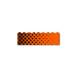 Halftone Black on Flo Orange Shorty