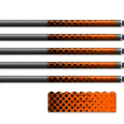 Halftone Black on Flo Orange Shorty