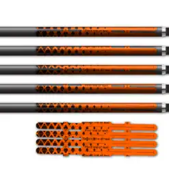 Halftone Black on Flo Orange Vortex 4f