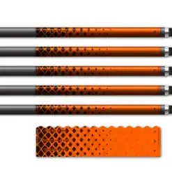 Halftone Black on Flo Orange Wave Edge