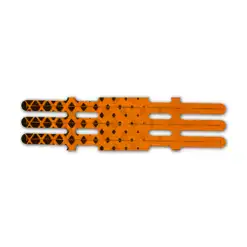Vortex - Halftone Black on Retro-Reflective Orange