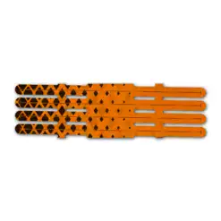4 Fletch Vortex - Halftone Black on Retro-Reflective Orange