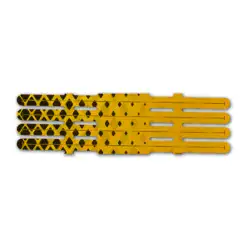 4 Fletch Vortex - Halftone Black on Retro-Reflective Yellow