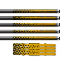 Alternative view of 4 Fletch Vortex - Halftone Black on Retro-Reflective Yellow