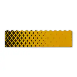 Wave Edge - Halftone Black on Retro-Reflective Yellow
