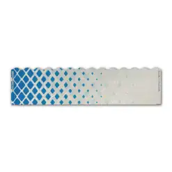 Wave Edge - Halftone Blue on Retro-Reflective White