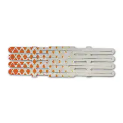 4 Fletch Vortex - Halftone Orange on Retro-Reflective White
