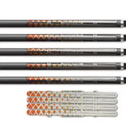 Alternative view of 4 Fletch Vortex - Halftone Orange on Retro-Reflective White