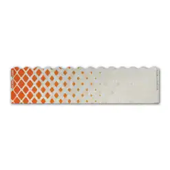 Wave Edge - Halftone Orange on Retro-Reflective White