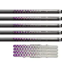 Alternative view of 4 Fletch Vortex - Halftone Purple on Retro-Reflective White
