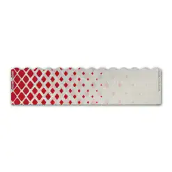 Wave Edge - Halftone Red on Retro-Reflective White