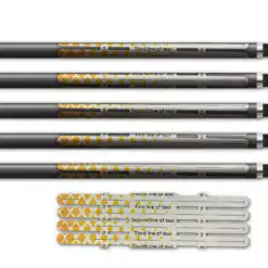 Alternative view of 4 Fletch Vortex - Halftone Yellow on Retro-Reflective White